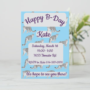 Sneeuwluipaarden Happy Birthday Kaart