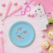 Sneeuwluipaarden Papieren Bordje (Feest)