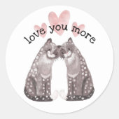 Sneeuwluipaarden Ronde Sticker (Voorkant)