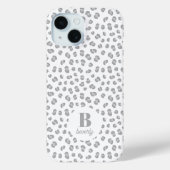 Sneeuwluipaardprint Monogram Gemoderniseerd Case-Mate iPhone Case (Achterkant)