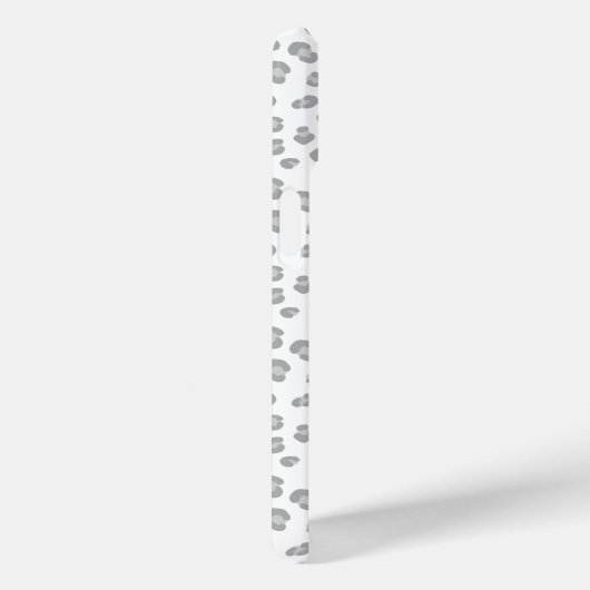 Sneeuwluipaardprint Monogram Gemoderniseerd Case-Mate iPhone Case (Achterkant / Rechts)