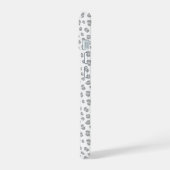 Sneeuwluipaardprint Monogram Gemoderniseerd iPhone 15 Case (Linkerkant)