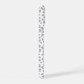 Sneeuwluipaardprint Monogram Gemoderniseerd iPhone 15 Case (Rechterkant)