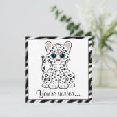 Sneeuwluipkuil Cartoon Kaart (Staand voorkant)