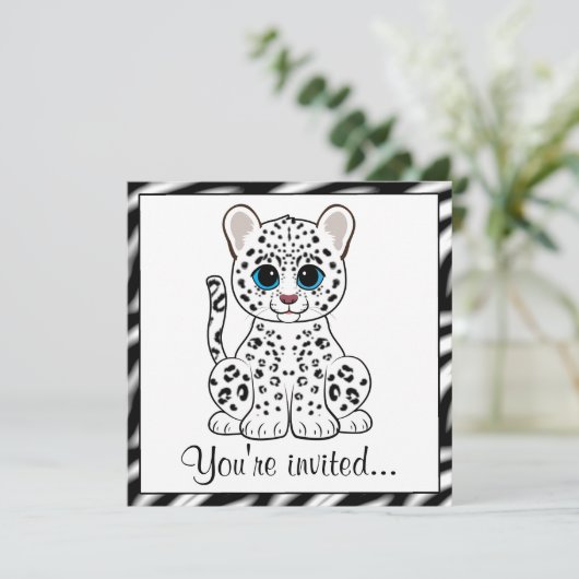 Sneeuwluipkuil Cartoon Kaart (Staand voorkant)