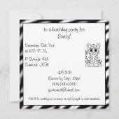 Sneeuwluipkuil Cartoon Kaart (Achterkant)