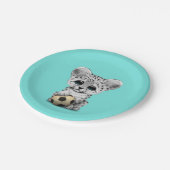 sneeuwluipkuil met Football Voetbal Papieren Bordje (Gekanteld)