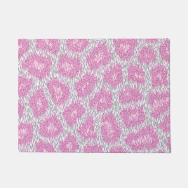 Sneeuwluipstijl - Zilver roze Deurmat (Voorkant)