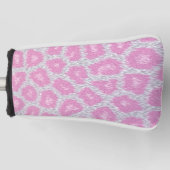 Sneeuwluipstijl - Zilver roze Golfheadcover (Voorkant)