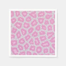 Sneeuwluipstijl - Zilver roze Servetten