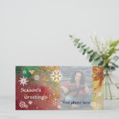 SNEEUWLVLOKKEN ,geel,rood,bruin,groen,wit Feestdagenkaart (Staand voorkant)