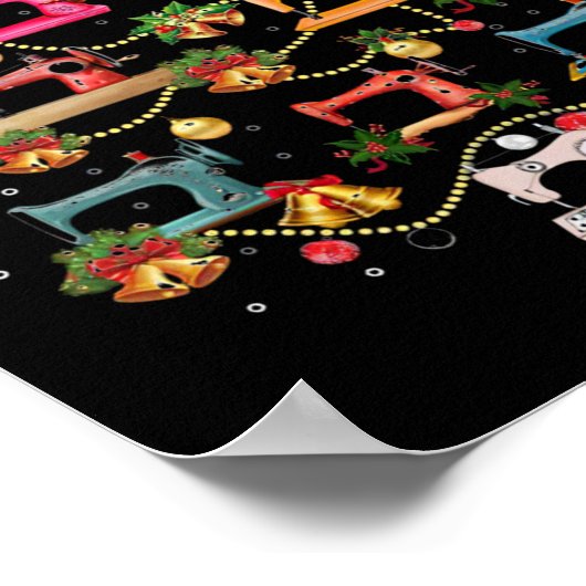 Sneeuwmachine met kerstboom poster (Hoek)