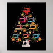 Sneeuwmachine met kerstboom poster (Voorkant)