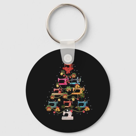 Sneeuwmachine met kerstboom sleutelhanger (Voorkant)