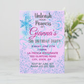 Sneeuwmagie uitnodigen kaart (Staand voorkant)