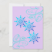 Sneeuwmagie uitnodigen kaart (Achterkant)