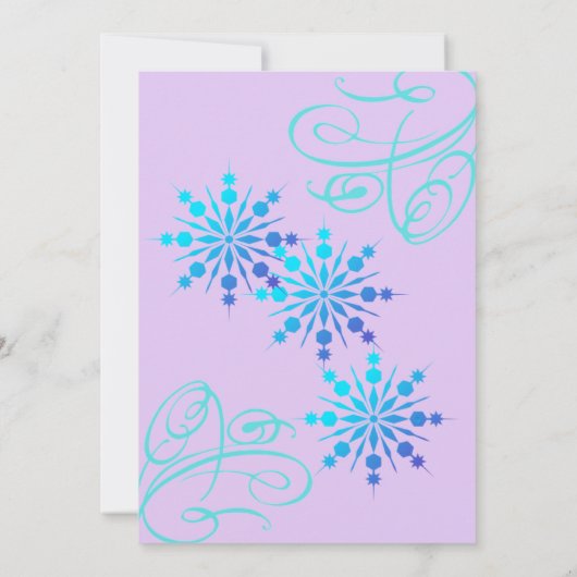 Sneeuwmagie uitnodigen kaart (Achterkant)