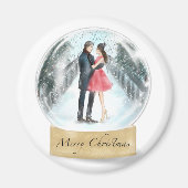 Sneeuwmagneet wereldbol magneet (Voorkant)