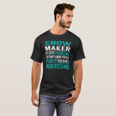 Sneeuwmaker lost problemen op t-shirt (Voorkant volledig)