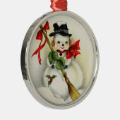 Sneeuwman 001 metalen ornament (Rechts)