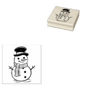 Sneeuwman 1 rubberstempel (Gestempeld)