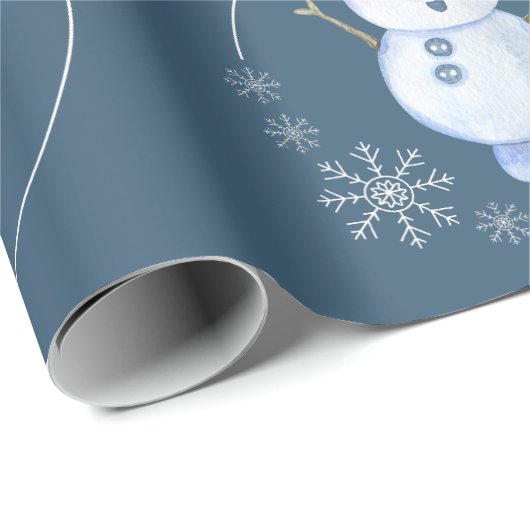 "Sneeuwman" 3 Schattigee sneeuwpopthema Cadeaupapier (Rol Hoek)