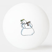 Sneeuwman 3-sterren ping pong bal pingpongbal (Voorkant)