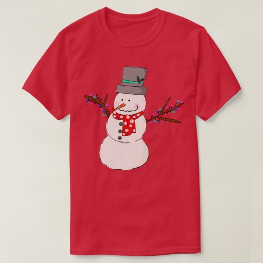 sneeuwman 5 t-shirt (Design voorkant)