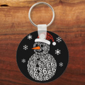 Sneeuwman 67 Zes Zeven 6 7 Meme Kerstmis Grappige Sleutelhanger (Voorkant)