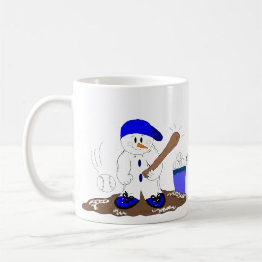 Sneeuwman aan slag koffiemok (Links)