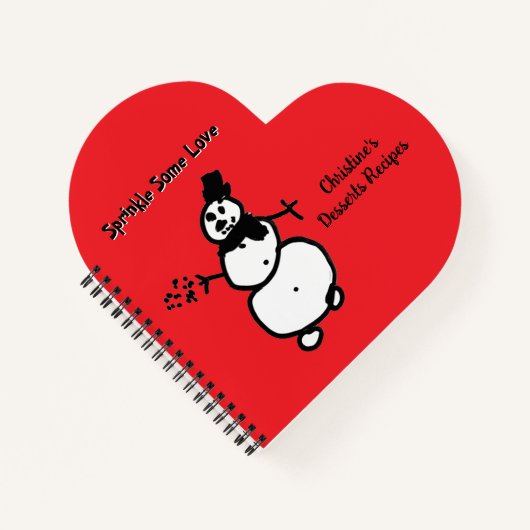 Sneeuwman Aanpasbaar Notitieboek (Voorkant)