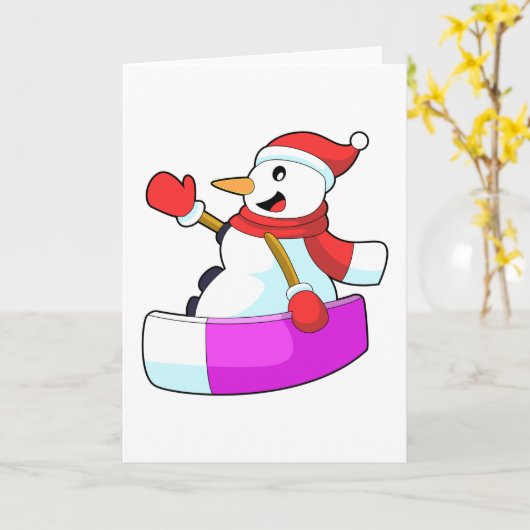 Sneeuwman als snowboarder met Sonowboard.PNG Kaart (Gele Bloem)