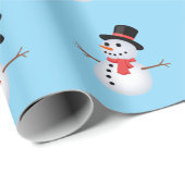 Sneeuwman Baby Blauwe Cadeaupapier (Rol Hoek)