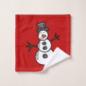 Sneeuwman Bad Handdoek (Wasdoekje)