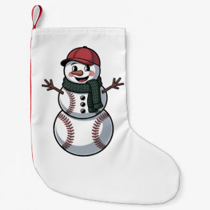 Sneeuwman Baseball Kerstman Baseball Sport Kleine Kerstsok