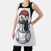 Sneeuwman Baseball Kerstman Baseball Sport Schort (Insitu)