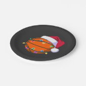 Sneeuwman Basketbal Kerstman Baseball Sport Papieren Bordje (Gekanteld)