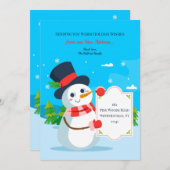 Sneeuwman Bewegende Kerstkaart (Voorkant / Achterkant)