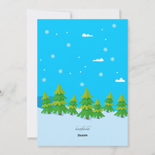 Sneeuwman Bewegende Kerstkaart (Achterkant)