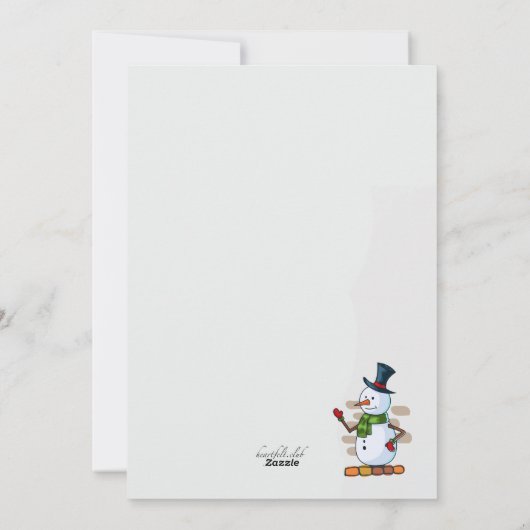Sneeuwman bij de Bewegende Aankondiging van de (Achterkant)