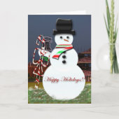 Sneeuwman bij de Kaart van de Marge (Voorkant)