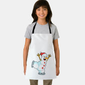 Sneeuwman bij Ice skating met Ice schaatsen.PNG Schort (Insitu)