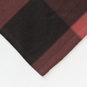 Sneeuwman Black en Red Buffalo Plaid Fleece Deken (Hoek)