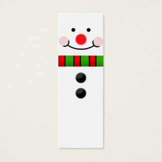 Sneeuwman Bladwijzer Mini Visitekaartjes