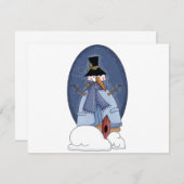 Sneeuwman Blauwe Tshirts en Cadeaus (Voorkant / Achterkant)