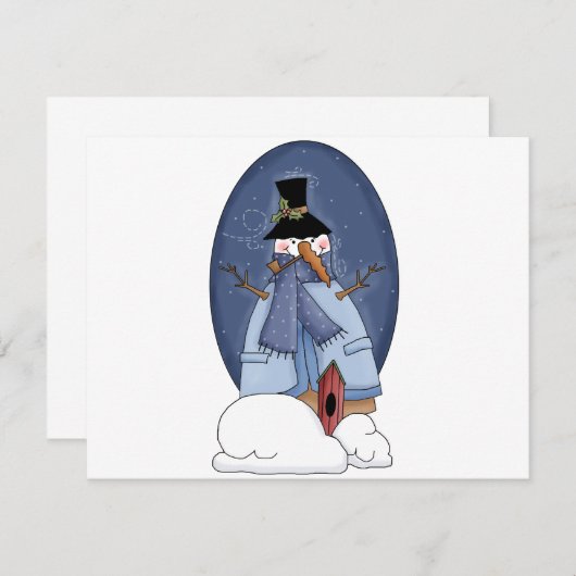 Sneeuwman Blauwe Tshirts en Cadeaus (Voorkant / Achterkant)