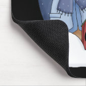 Sneeuwman Blauwe Tshirts en Cadeaus Muismat (Hoek)