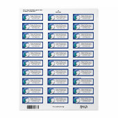 Sneeuwman Blue Parrotlet Etiket (Full Sheet)