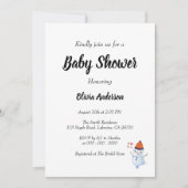 Sneeuwman Boho Baby shower Uitnodiging (Voorkant)