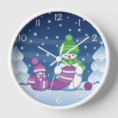 Sneeuwman Breiend Kerstsjaal (Voorkant)